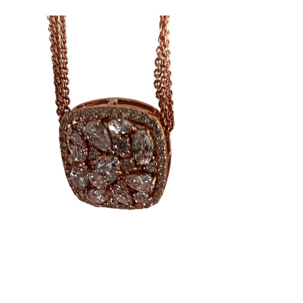Giani Bernini 18K Rose Gold Over Sterling Silver Cubic Zirconia Pendant Necklace - Picture 2 of 13